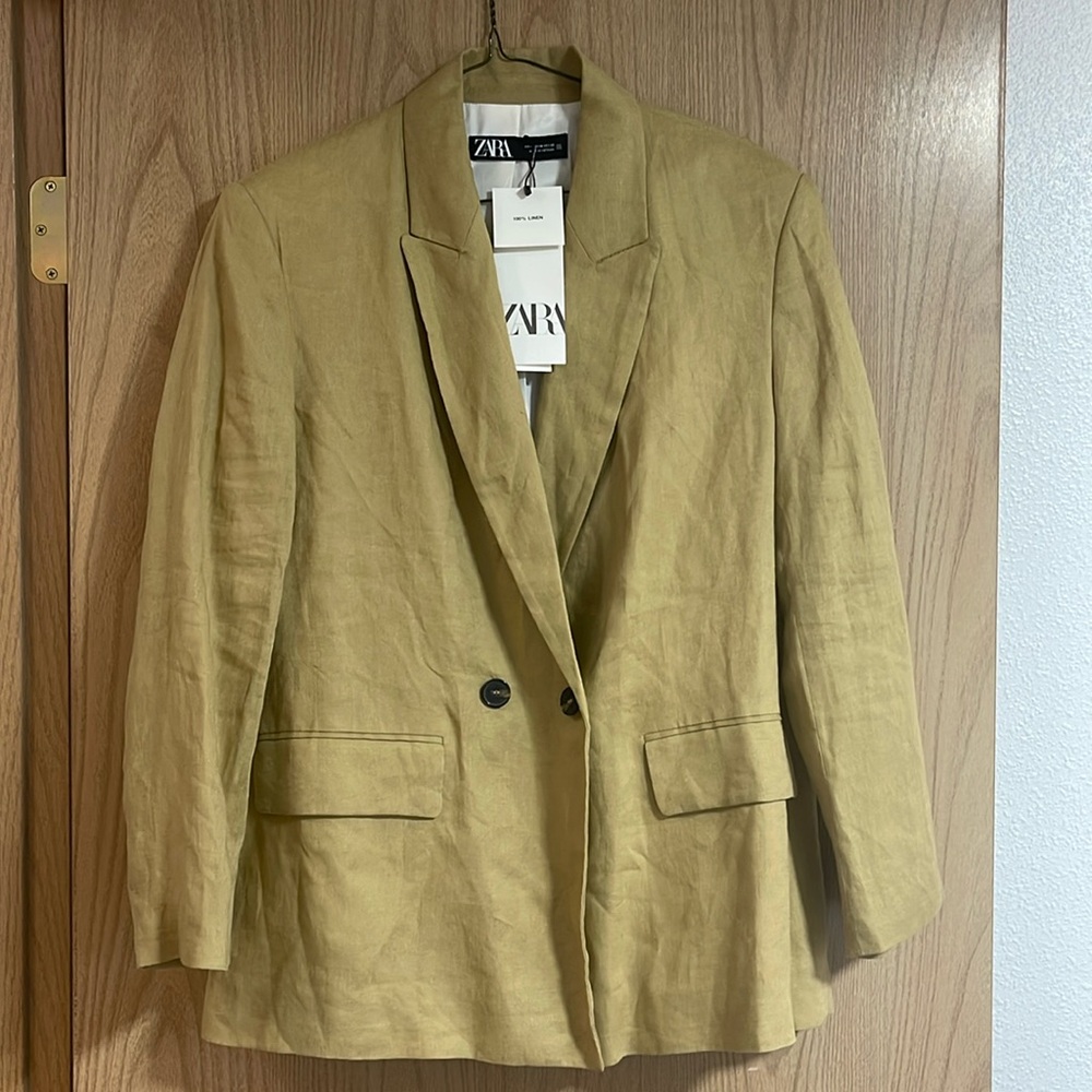 •Zara• Linen Blazer